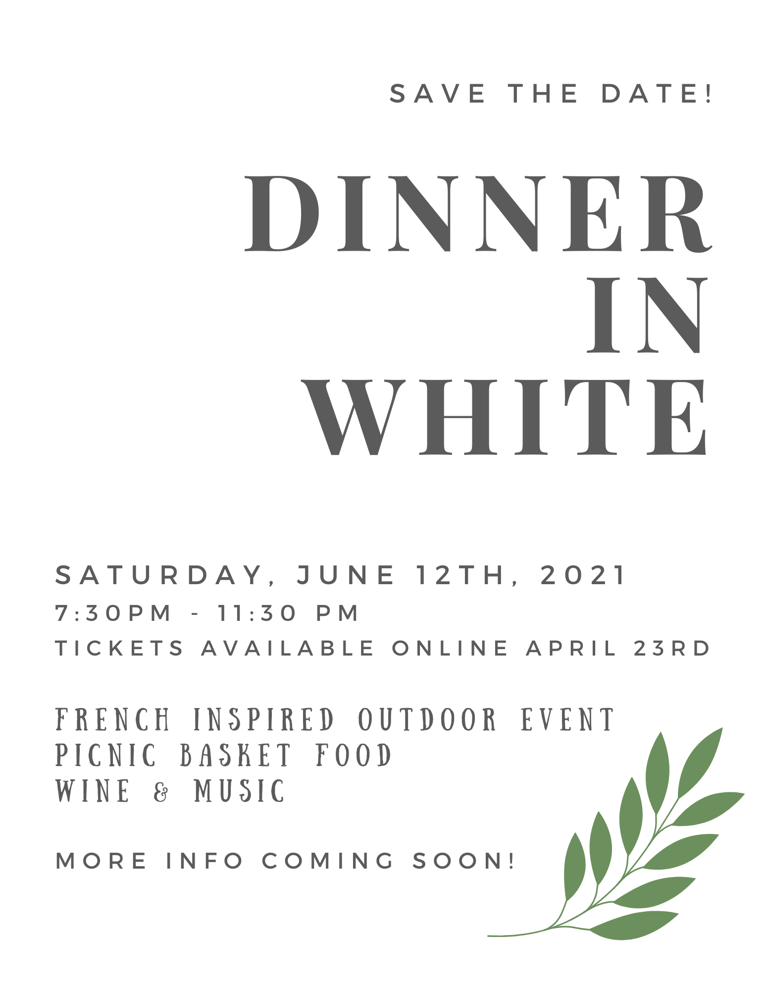 dinner in white