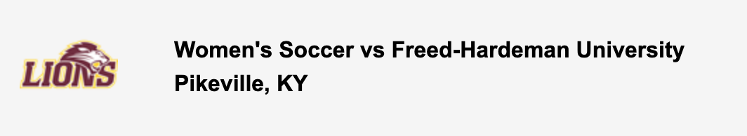 Women's Soccer vs Freed-Hardeman University