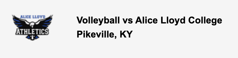 Volleyball vs Alice Lloyd College