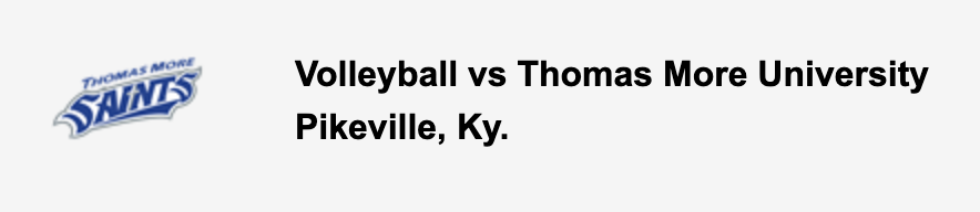 Volleyball vs Thomas More University