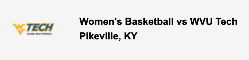 Women's Basketball vs WVU Tech