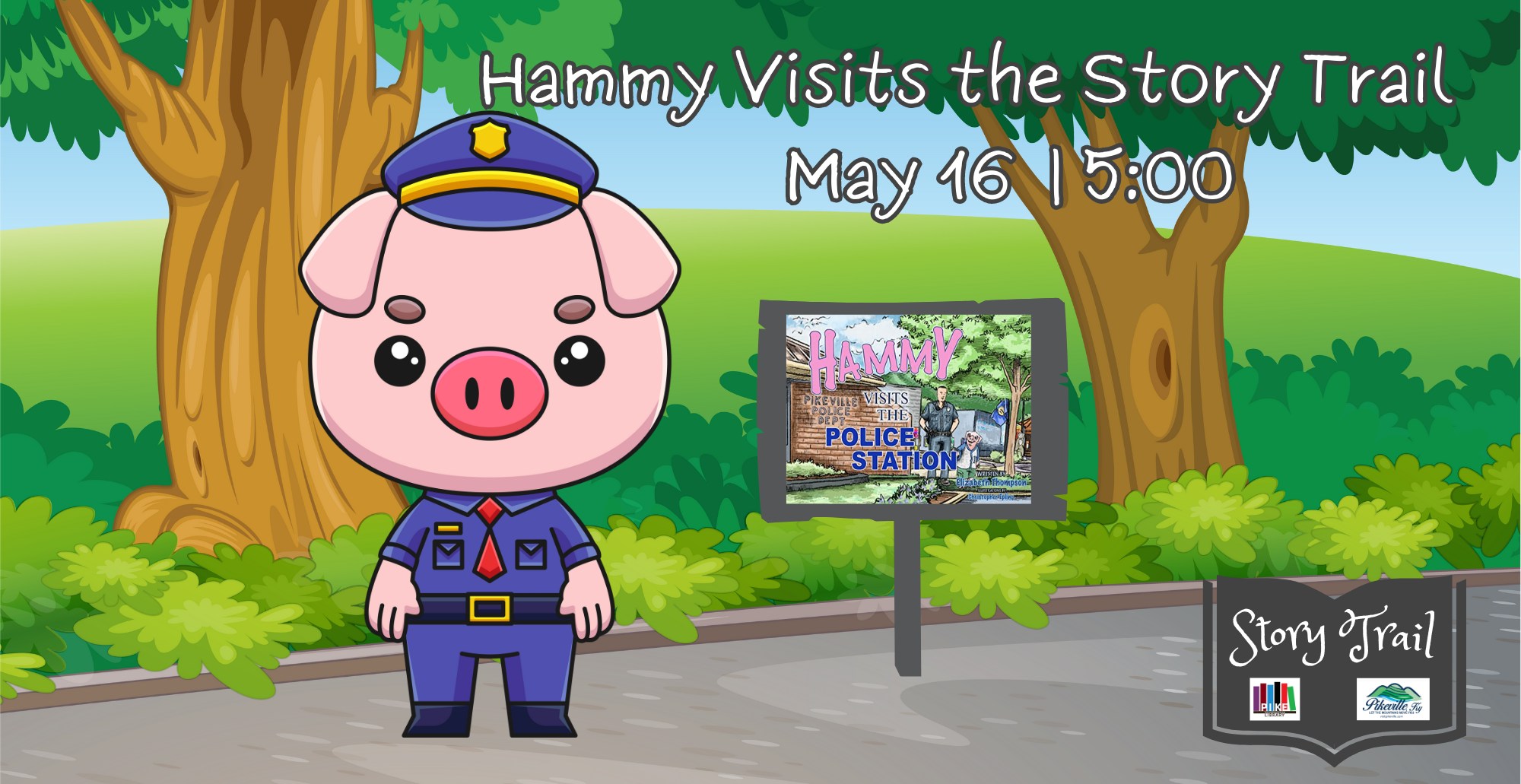Hammy Visits the Story Trail Visit Pikeville