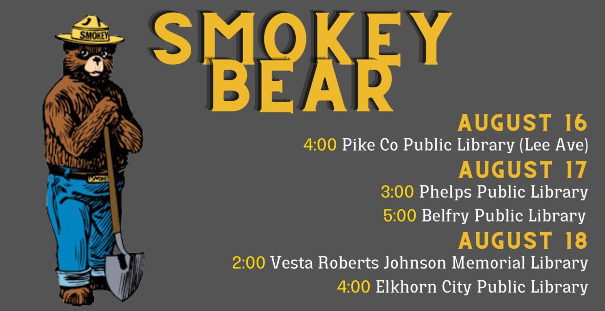 Smokey Bear Visits the Library - Visit Pikeville